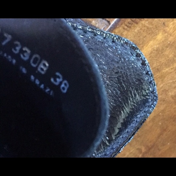 GEOX RESPIRA 8 38 Black Textured Leather Mocs Loafers Slip On Shoes - Picture 13 of 14